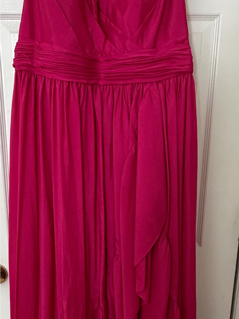 Mac Duggal High Low Taffeta High Low Evening Dress Magenta - Picture 5 of 8